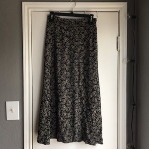 Navy Floral Maxi Skirt